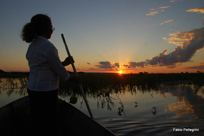 Poente no rio Paraguai, fonte do sustento de Catarina e dos seus ancestrais