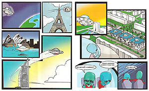 Marketing: quadrinhos veiculados na edição de novembro da revista Wimóveis. Clique e confira em tamanho maior.