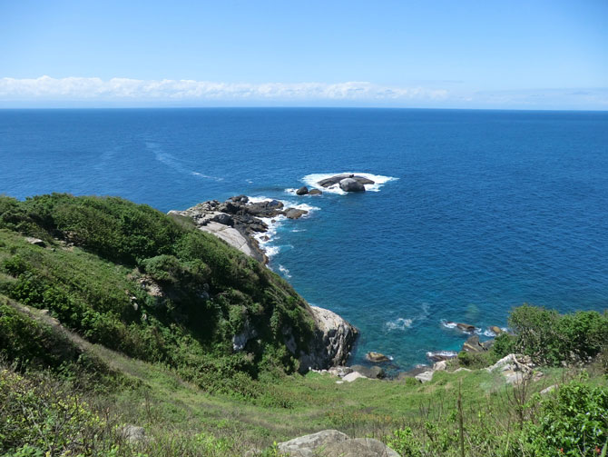 A ponta norte da Ilha.