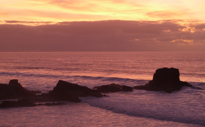 Por do sol em Zambujeira do Mar. Foto: Pedro Menezes