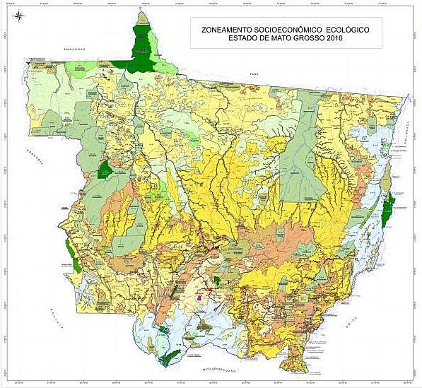 Mapa do zoneamento do Estado. (Crédito: ICV)