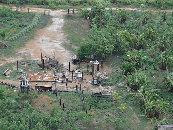 Rancho abandonado visto durante operação de retirada dos invasores Foto: ICMBIO