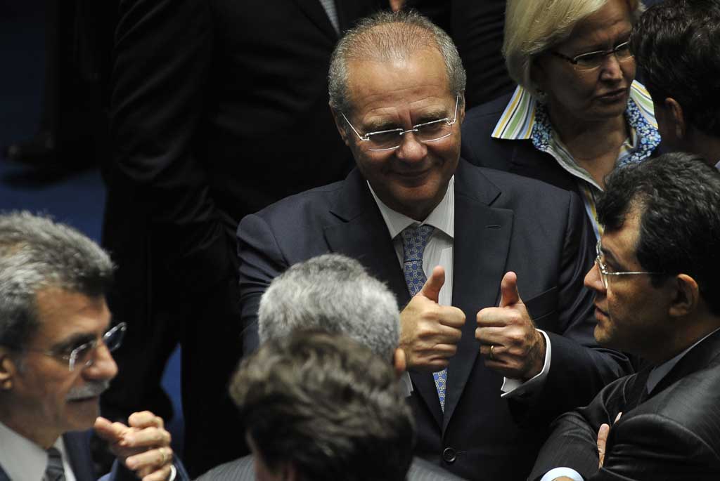 Renan Calheiros (PMDB-AL) volta à presidência do Senado, com 56 votos. Foto: Antonio Cruz/ABr.