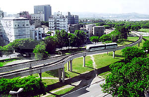 Trem movido a ar é testado desde 1983 em Porto Alegre: (Foto: Divulgação/Aeromóvel)