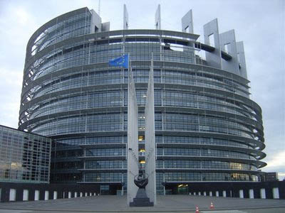 Sede do parlamento europeu em Estrasburgo, França