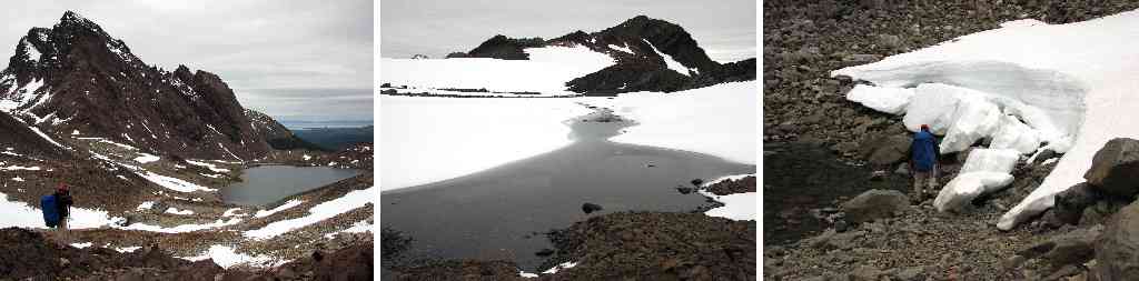 Campos de neve e muitas pedras no caminho. fotos: Aldem Bourscheit