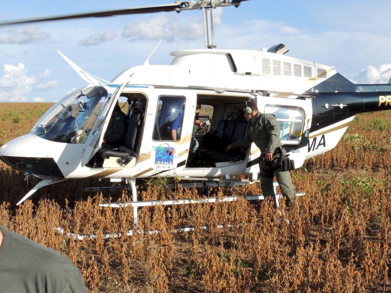 Parceria entre os Ministérios do Meio Ambiente e da Justiça disponibilizou sete aeronaves e apoio operacional da Forca Nacional de Segurança. Foto: Ibama/Divulgação.