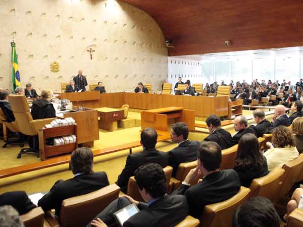 O futuro do amianto está nas mãos dos ministros do Supremo. Acima, imagem da sessão planária de ontem. Foto: Carlos Humberto/STF.