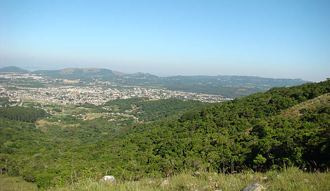 Visão panorâmica da zona sul de Porto Alegre, sua área rural