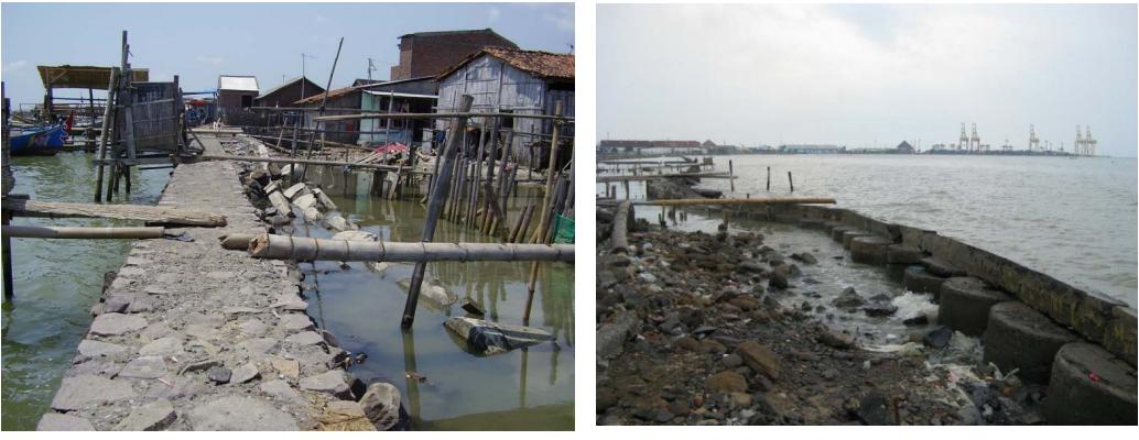 Semarang, na Indonésia, fez um plano para conter o avanço do mar. (foto: Divulgação)